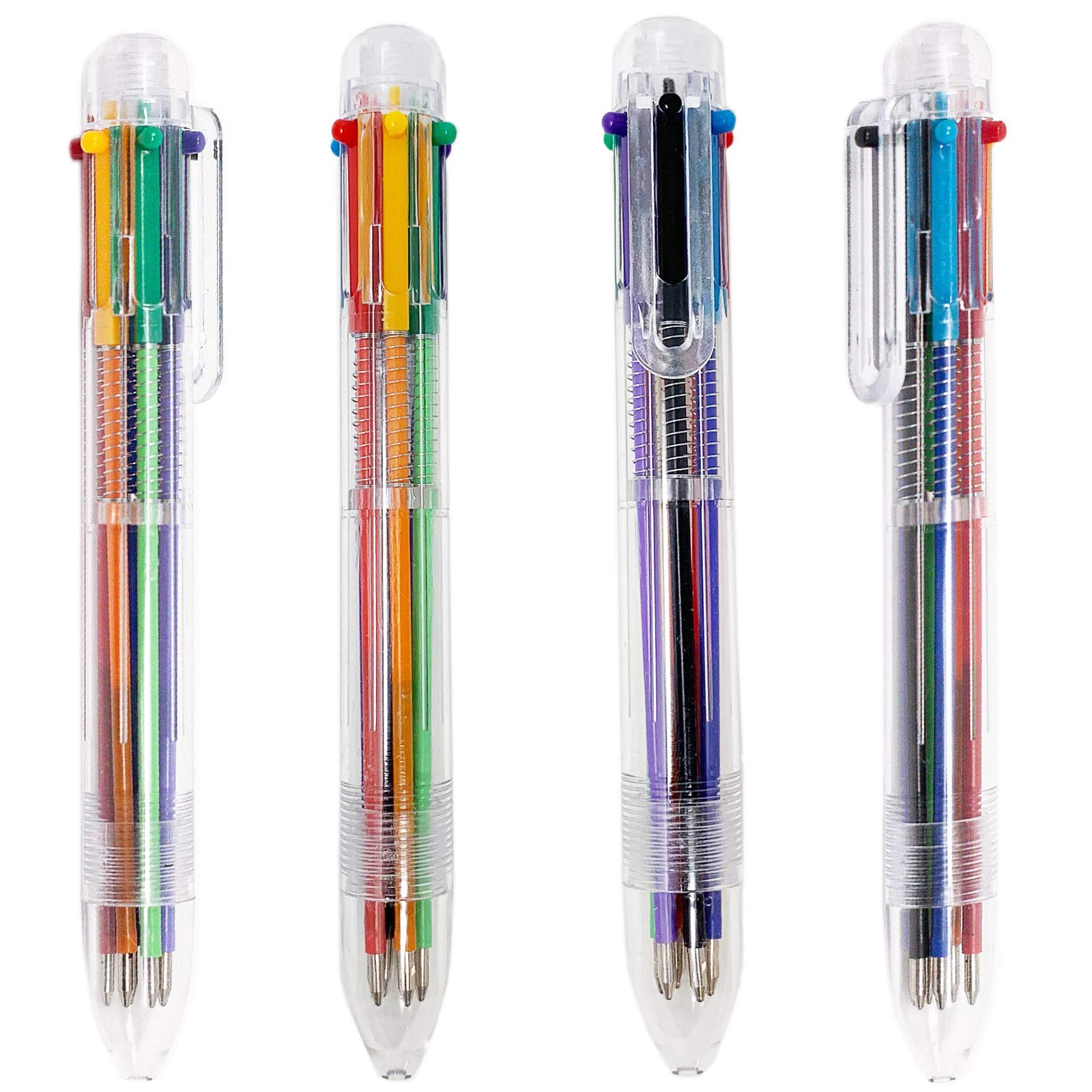 Huji Multicolor 0.5mm Ballpoint Pens for School Supplies Office Arts & Crafts Students Little Ones Party Favor Gift (Multicolor Retractable Pens – 18 PK 6 in 1) - Image 5