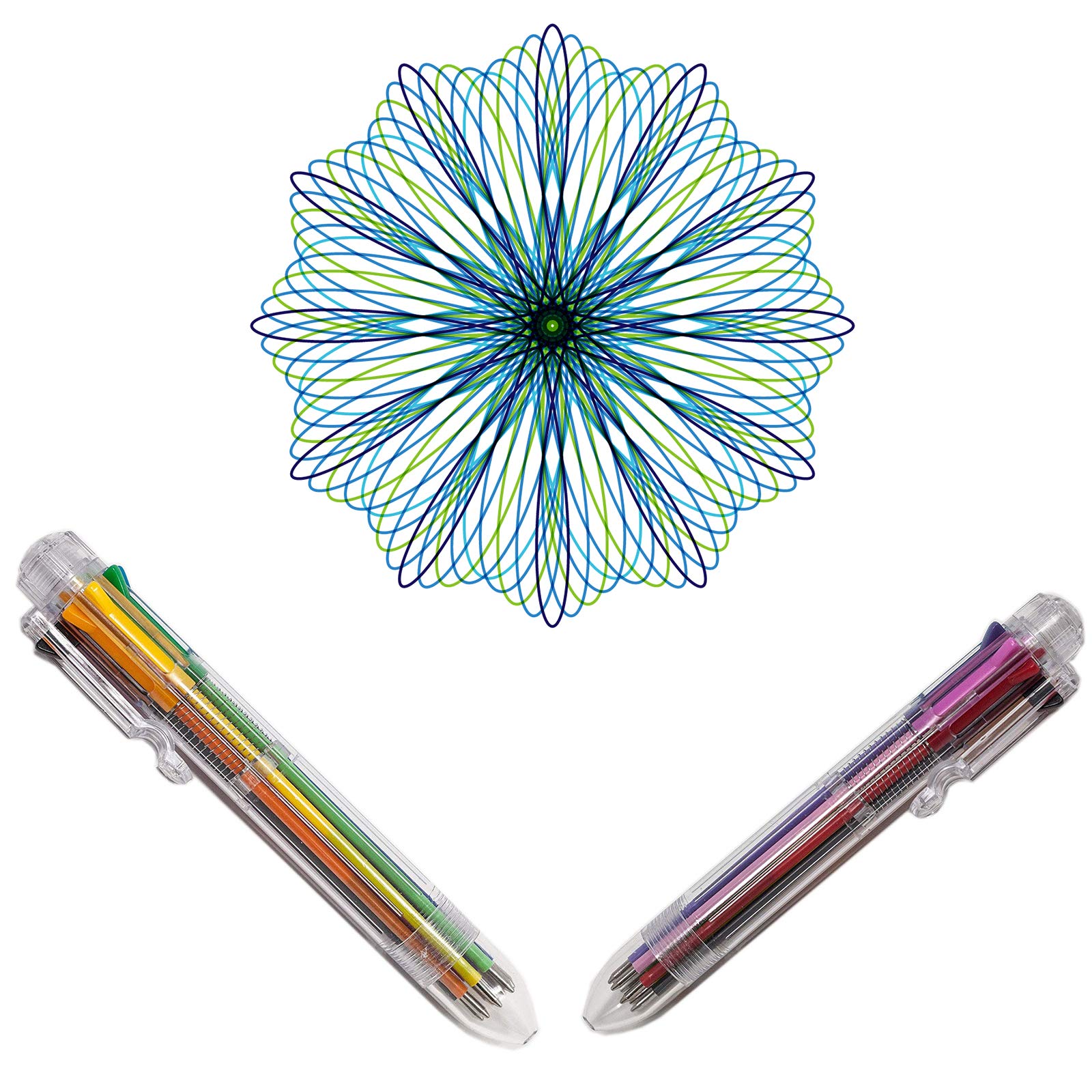 Huji Multicolor 0.5mm Ballpoint Pens for School Supplies Office Arts & Crafts Students Little Ones Party Favor Gift (Multicolor Retractable Pens – 18 PK 6 in 1) - Image 8