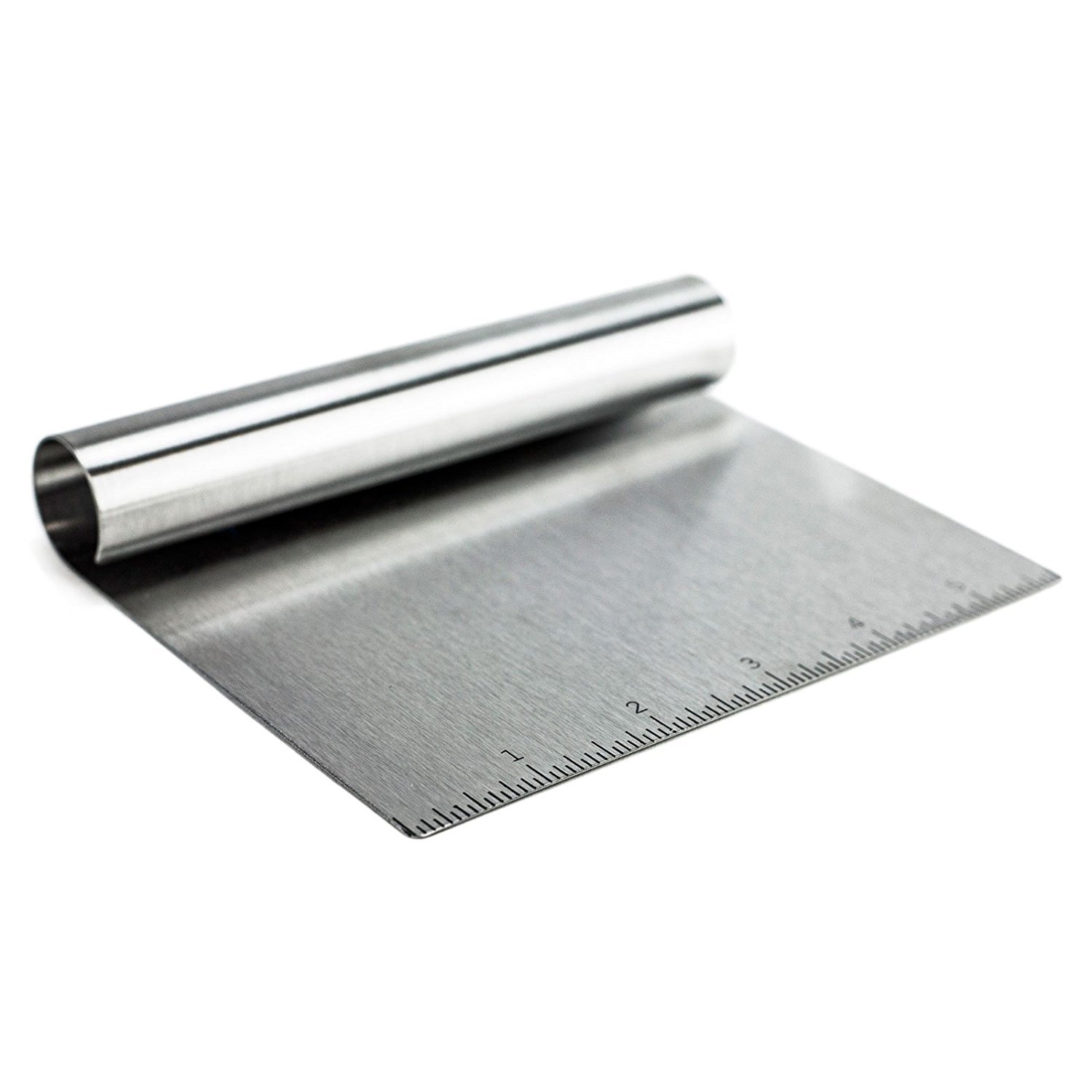 HUJI Stainless Steel Multi-Purpose Scrapper/Chopper With Ergonomic Handle (1 Pack, 5.75" X 4.75") - Image 4